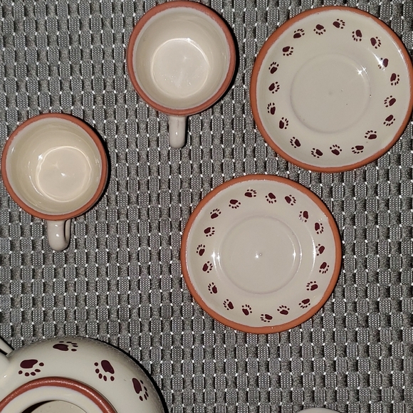 Friends Of Boyds Bears Paw Print Tea Set For 3 - Picture 11 of 12